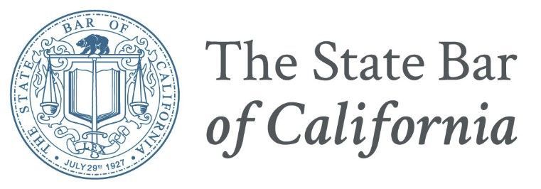 A logo for the state bar of california with a seal