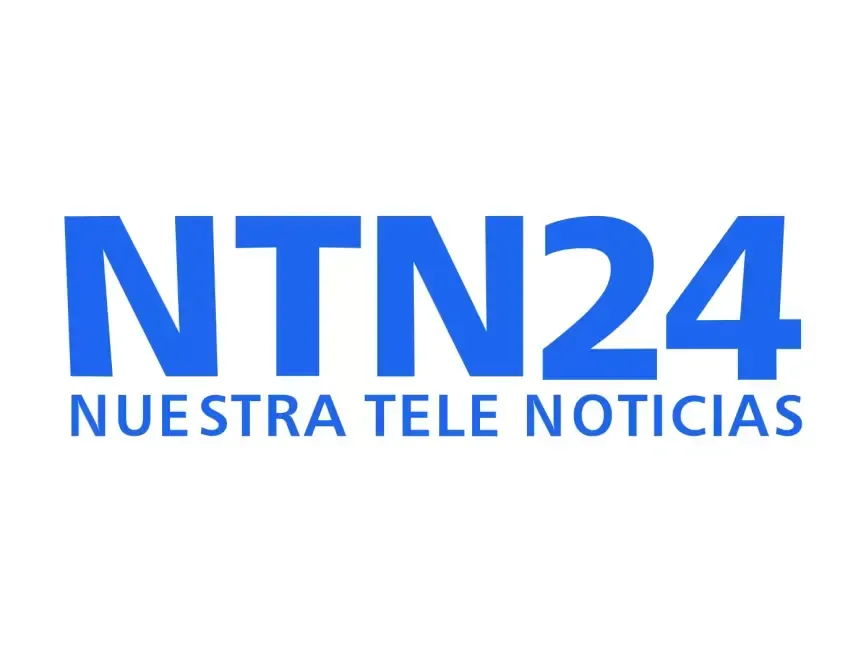 Blue "NTN24" logo with the text "NUESTRA TELE NOTICIAS" beneath it on a white background.