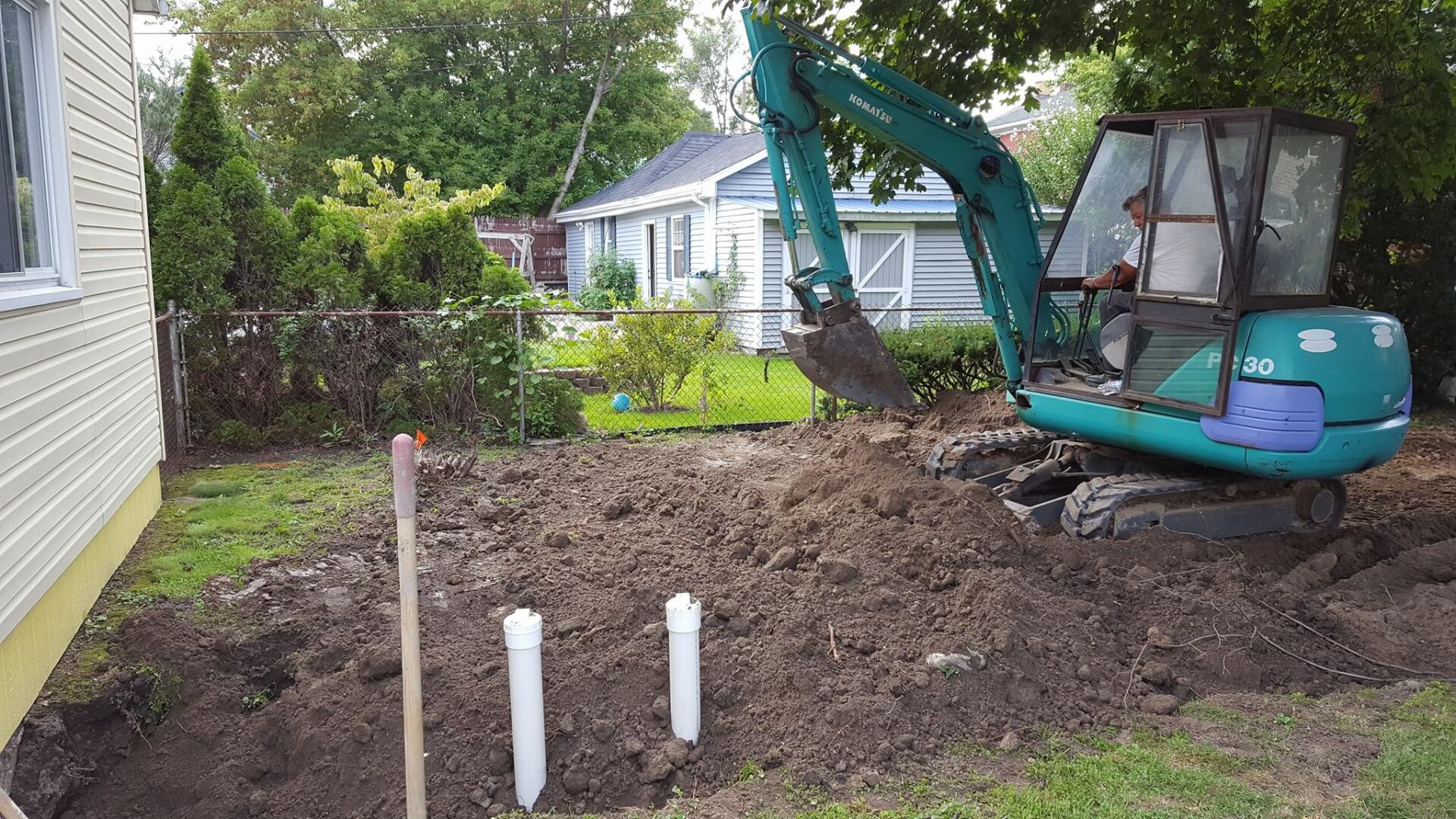 Excavating the Lawn — Port Huron, MI —  Modern Sewer & Drain Cleaning
