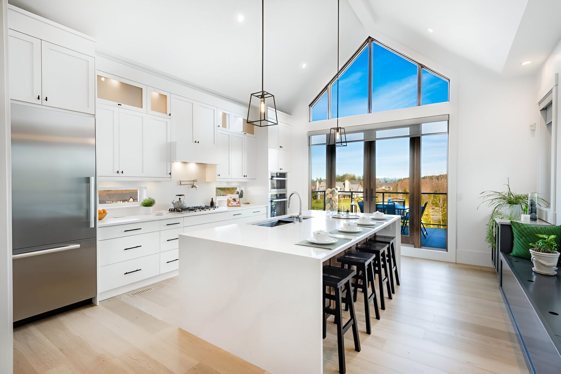 A Kitchen with White Cabinets and Stainless — Inovative Interiors In Cardiff, NSW