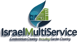 Logo di IsraelMultiService con icona di foglia,