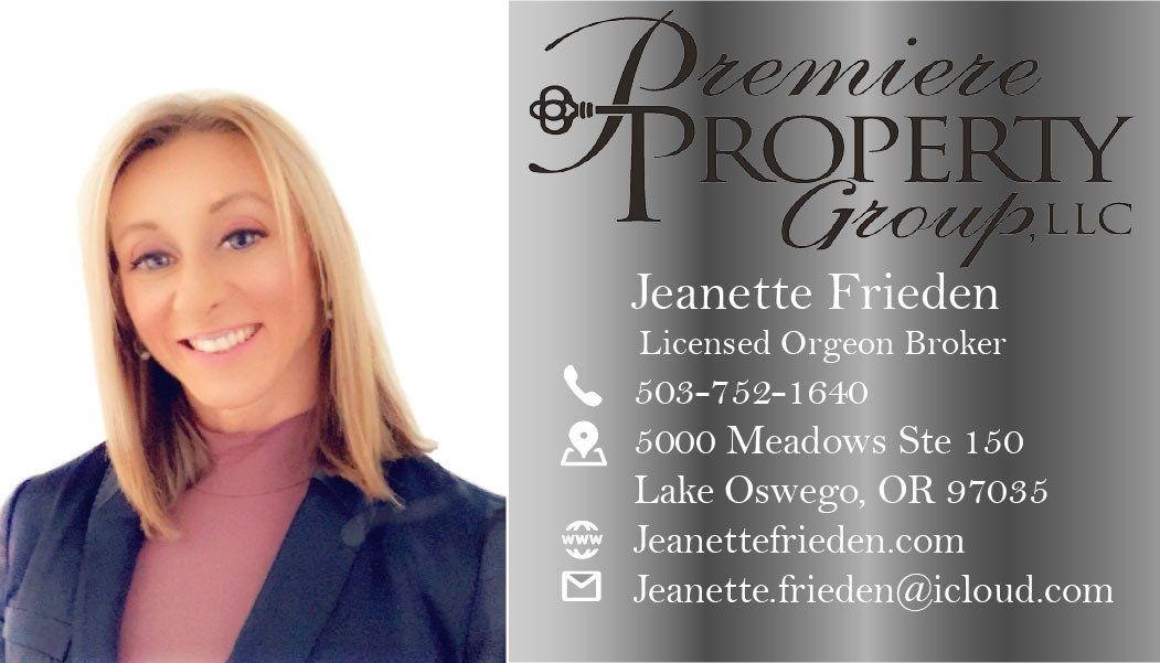 Image of a sample design for Premiere Property Group business card