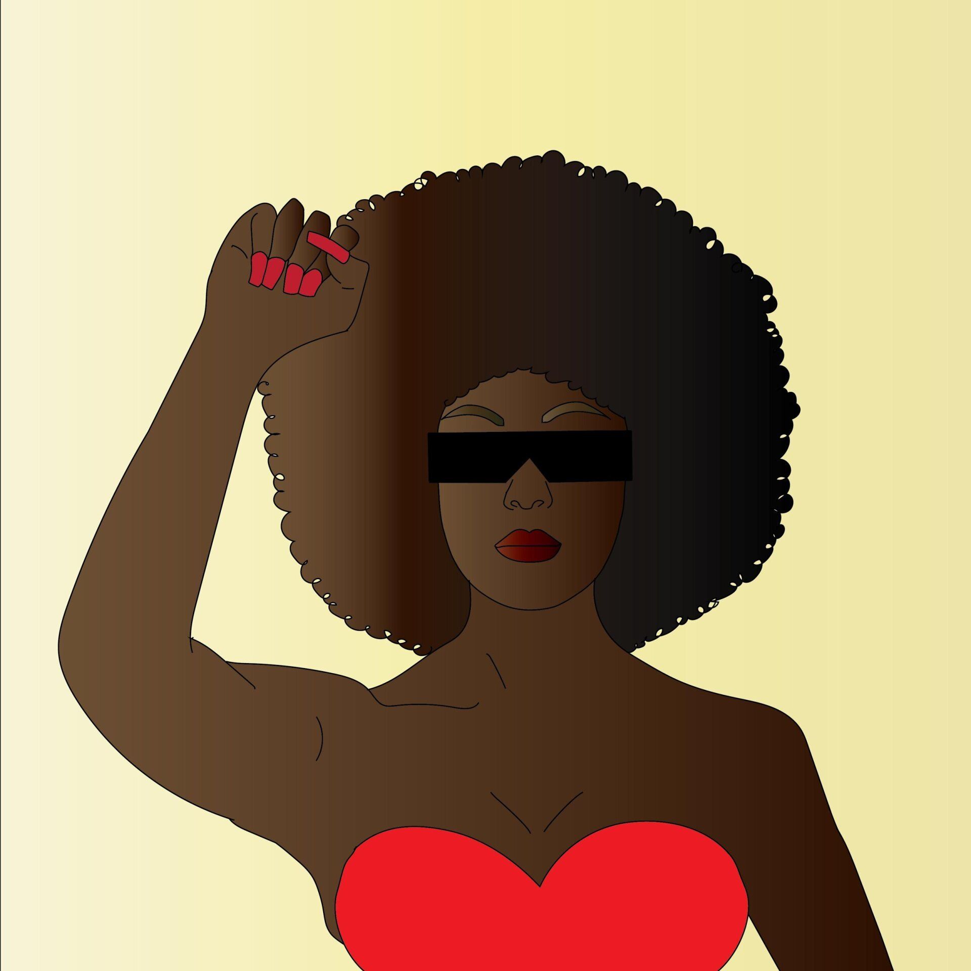 Image of a woman raising a hand