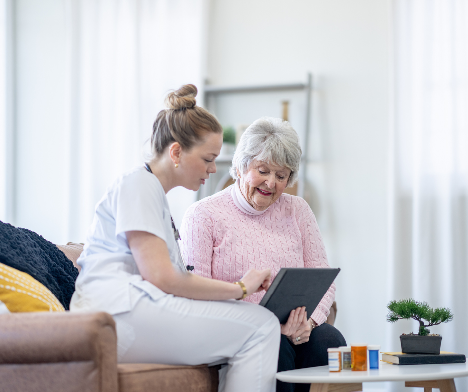 Affirmation's staff providing education to a patient