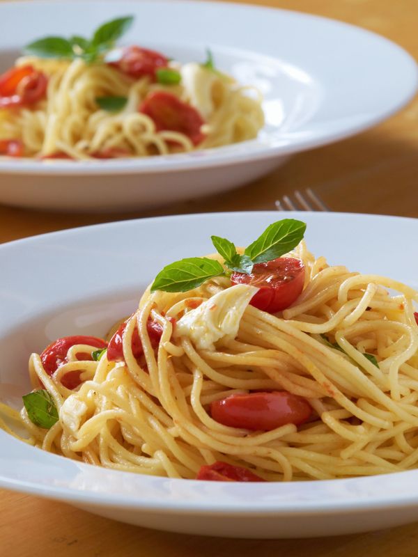 Piatto di spaghetti al pomodorino