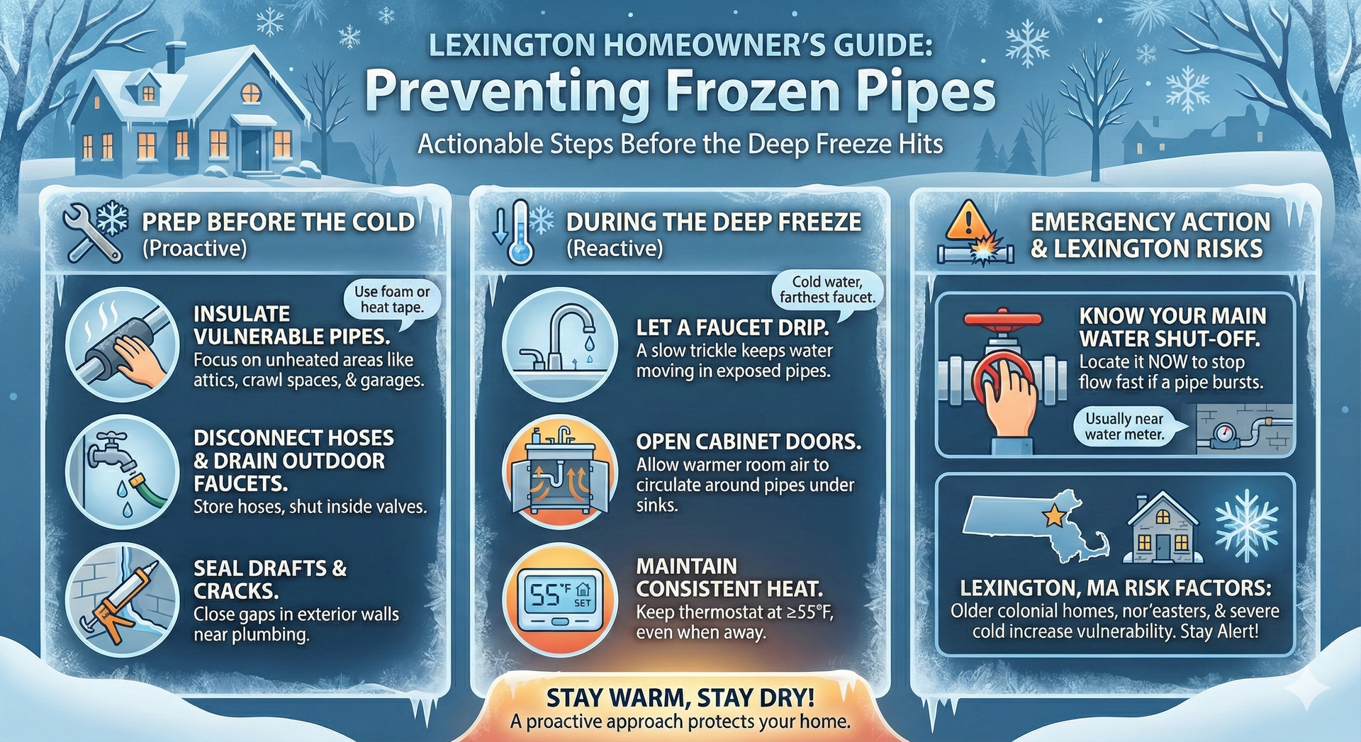 Lexington Homeowner's Guide: Preventing Frozen Pipes
