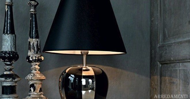 Abat-jour con paralume nero