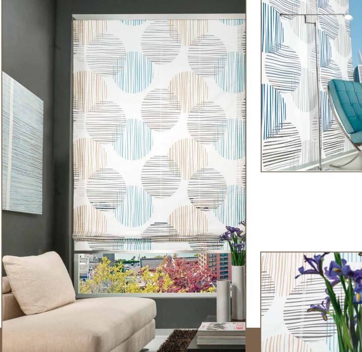 Tende con tondi colorati