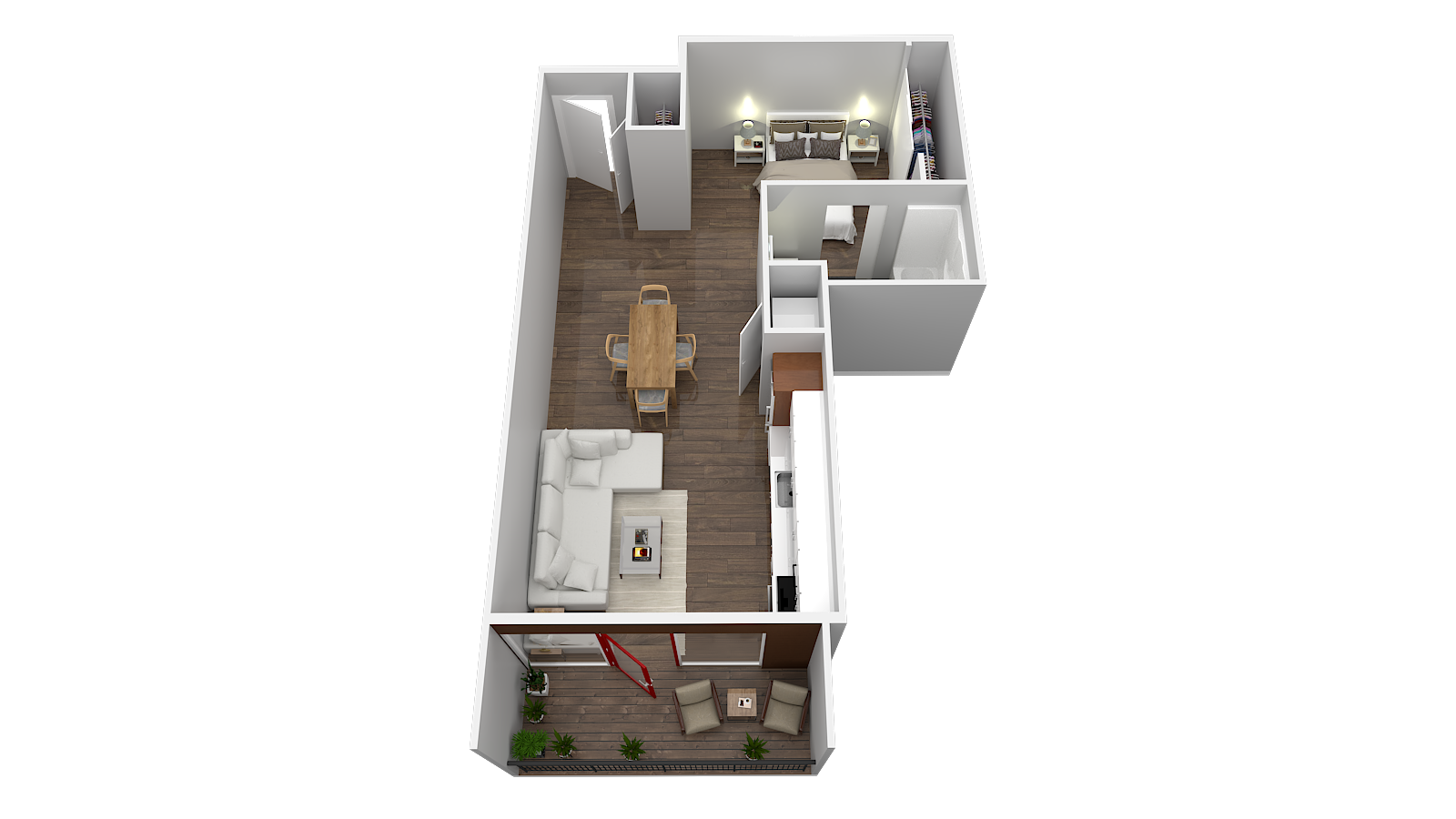 One  Bedroom 1.6