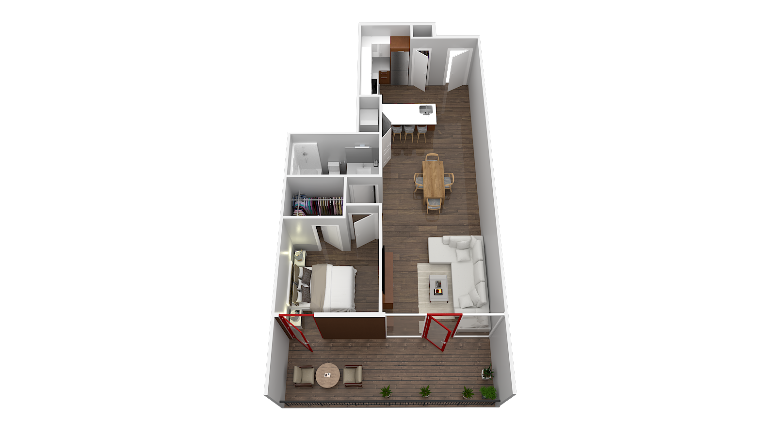 One  Bedroom 1.8