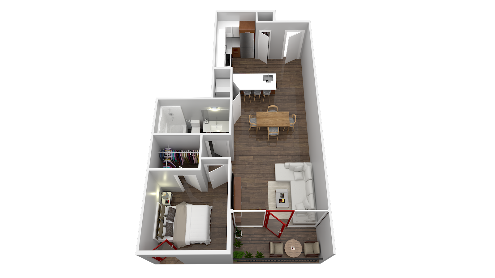 One  Bedroom 1.9