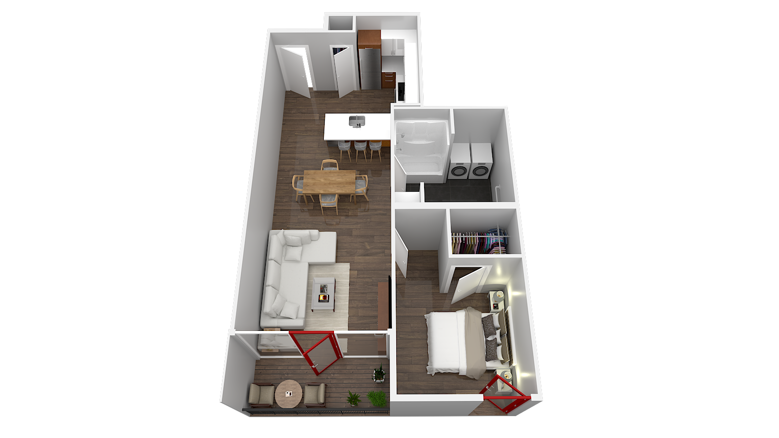 One  Bedroom 1.9A