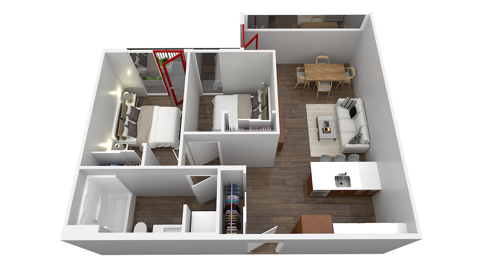 Two Bedroom 2.3