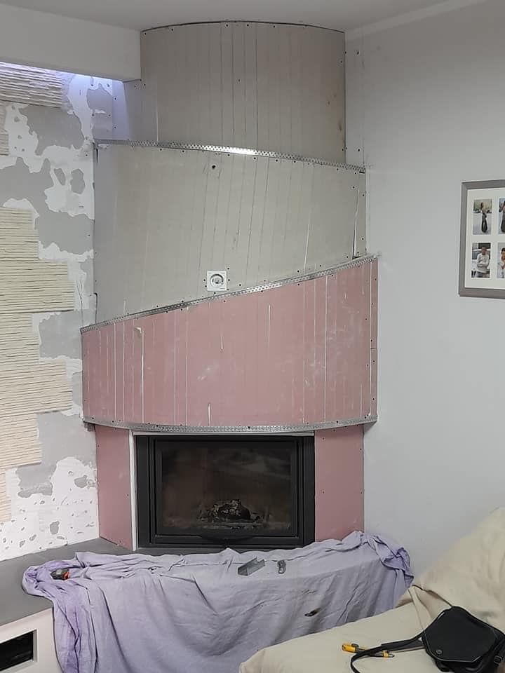 caminetto in cartongesso