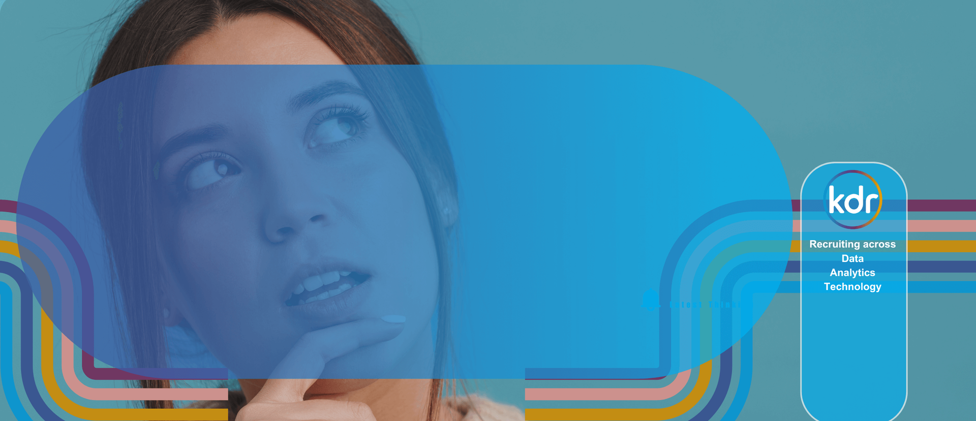 A lady contemplating the advice given around hybrid working from the State of Data