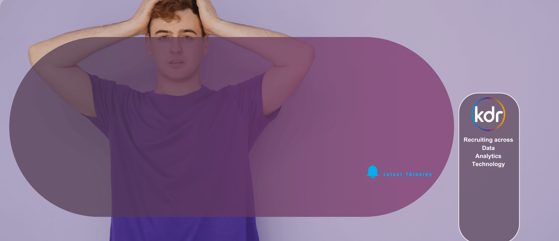 Man in purple thinking about data governance in financial services