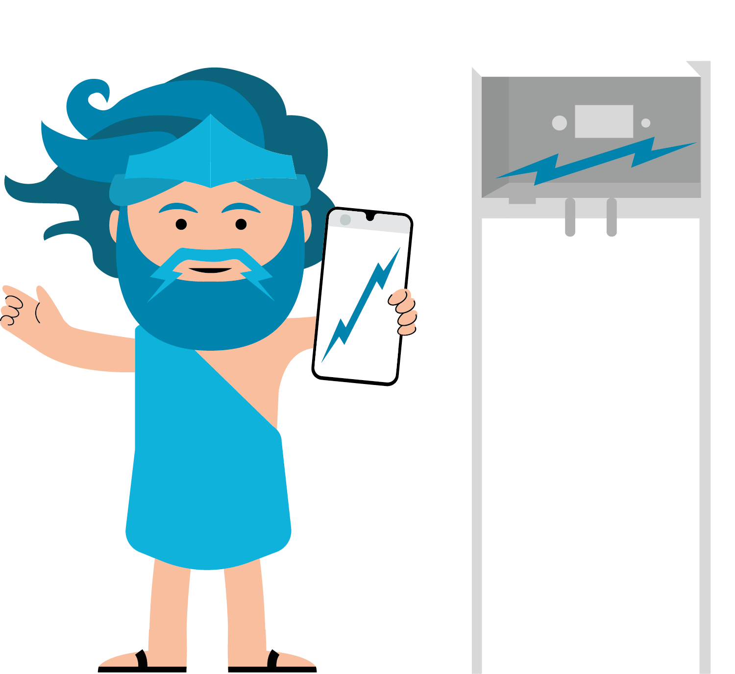 illustrazione colonnina di ricarica bici