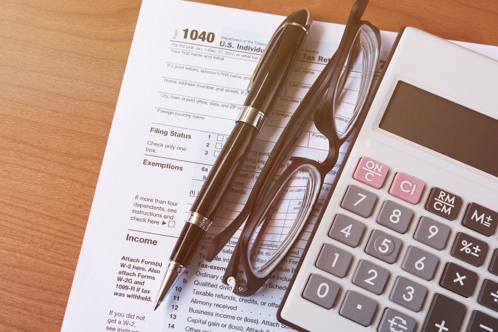 Tax Form Under Calculator — Okmulgee, OK — Greg Marriott CPA PLLC