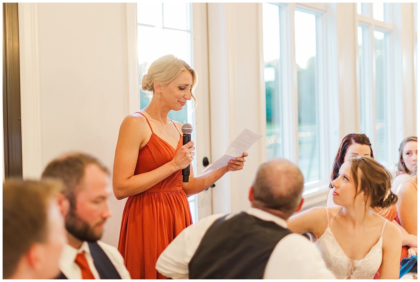 microphone on a table a wedding reception