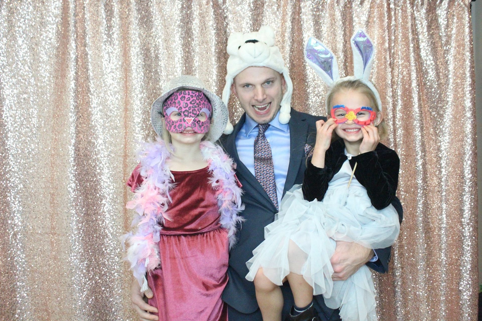 rose gold backdrop, Sound Sensations Entertainment Photo booth, Oshkosh YMCA