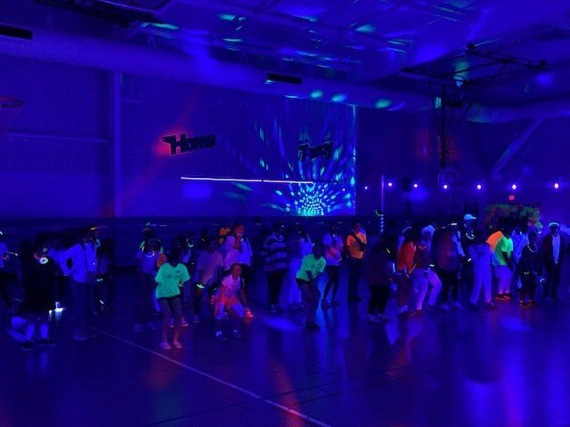 Riverview Lutheran Appleton WI, Blacklight themed middle school dance