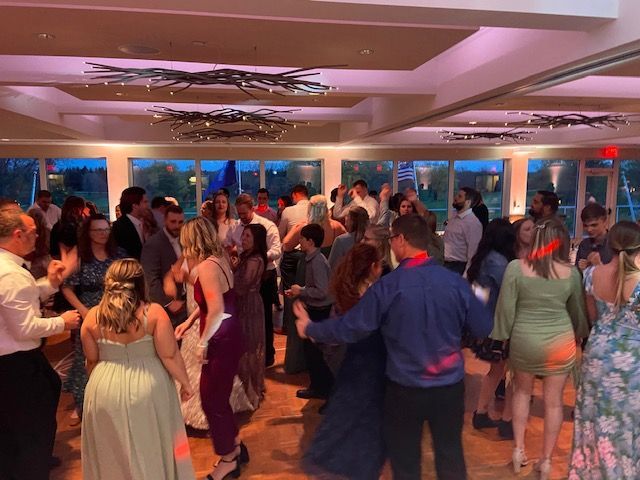 Packed dance floor at the River Club in Mequon Wisconsin with Sound Sensations  Entertainment