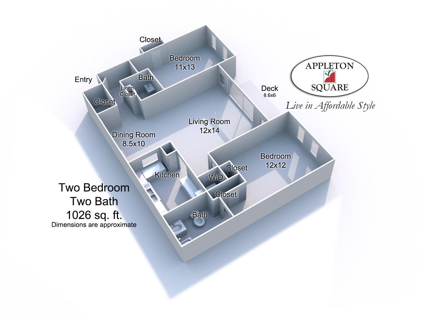 Floor Plan: 2 Bed 2 Bath