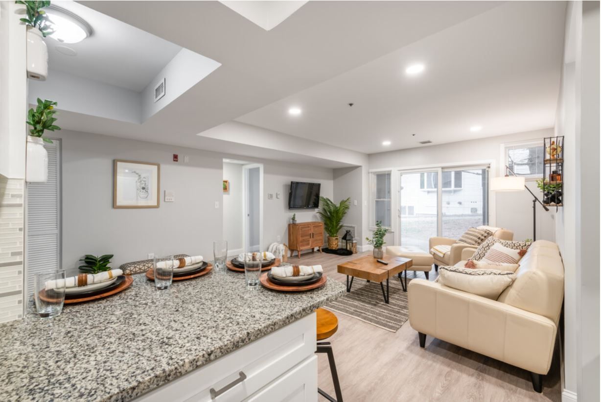 View of living from kitchen