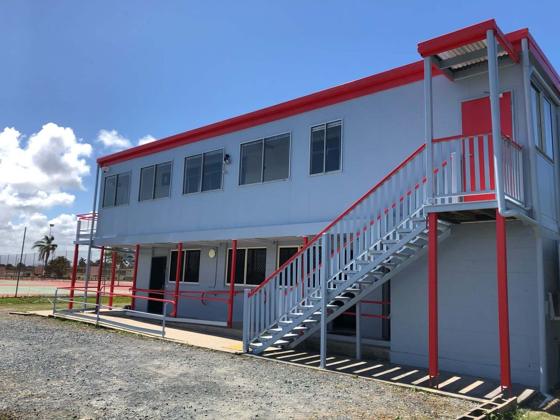 brick building with fresh paint
