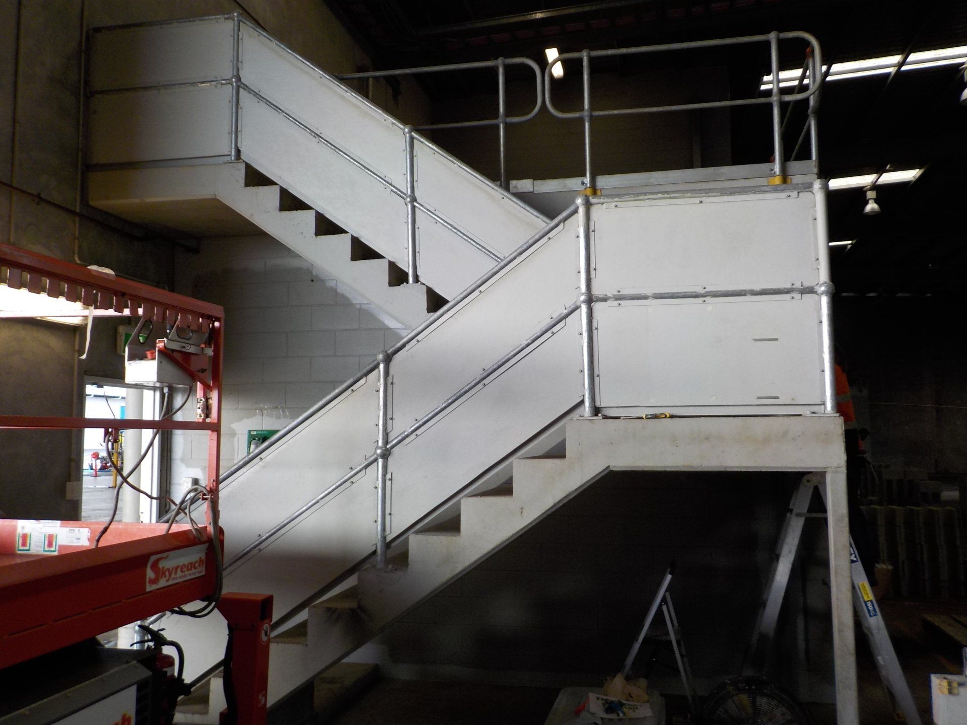 Painting inside stairwell