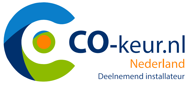Een blauw en groen logo voor co-keur.nl nederland