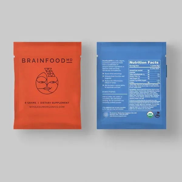 The front and back of a package of brainfood