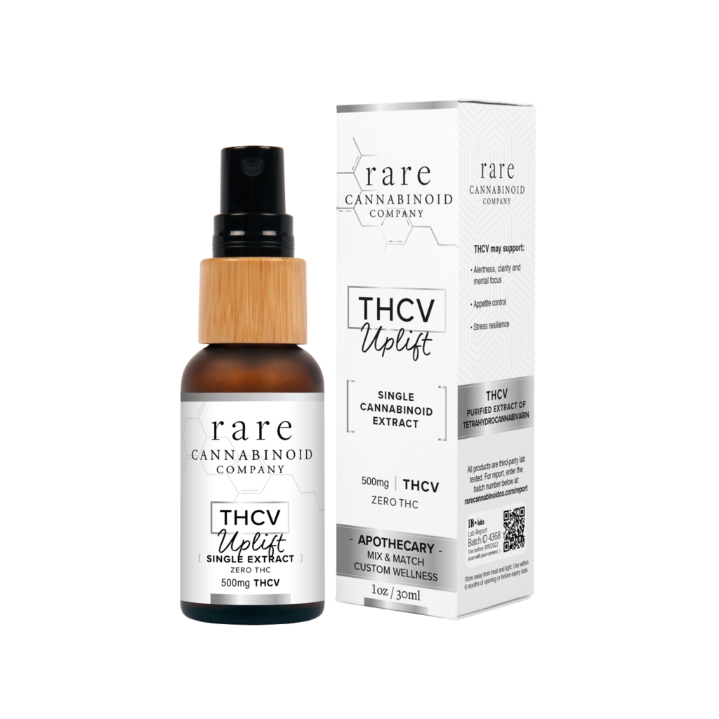 A bottle of rare cannabidioid company thcv uplift