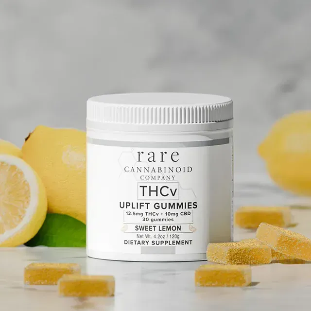 Rare cannabinoid company thcv uplift gummies sweet lemon dietary supplement