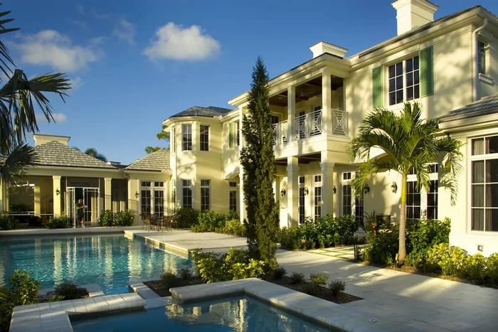 A Florida luxurious home with impact windows and doors installed.