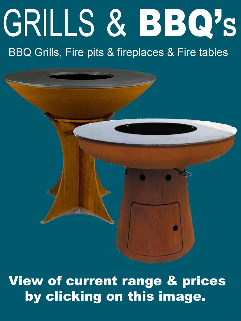 Corten steel products BBQ grills, fireplaces and fire pits