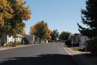 Row of mobile homes.
