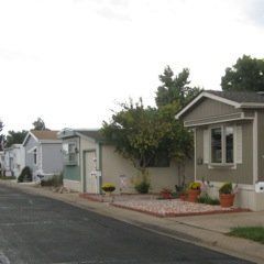 Row of mobile homes.