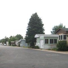 Row of mobile homes.