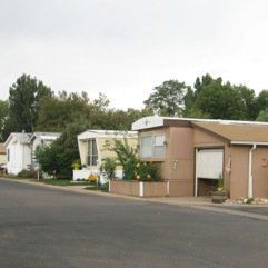 Row of mobile homes.