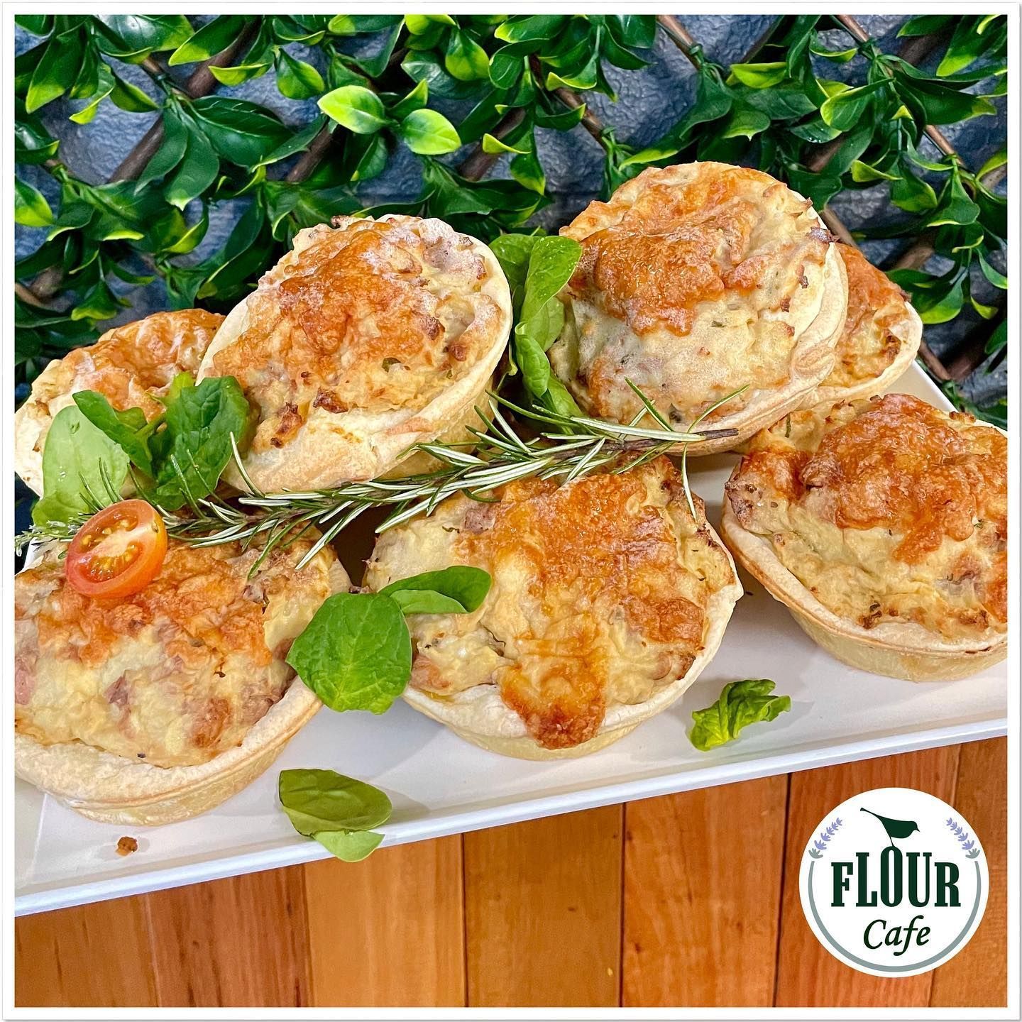 A Savory Pies on a White Platter — Flour in Yeppoon, QLD