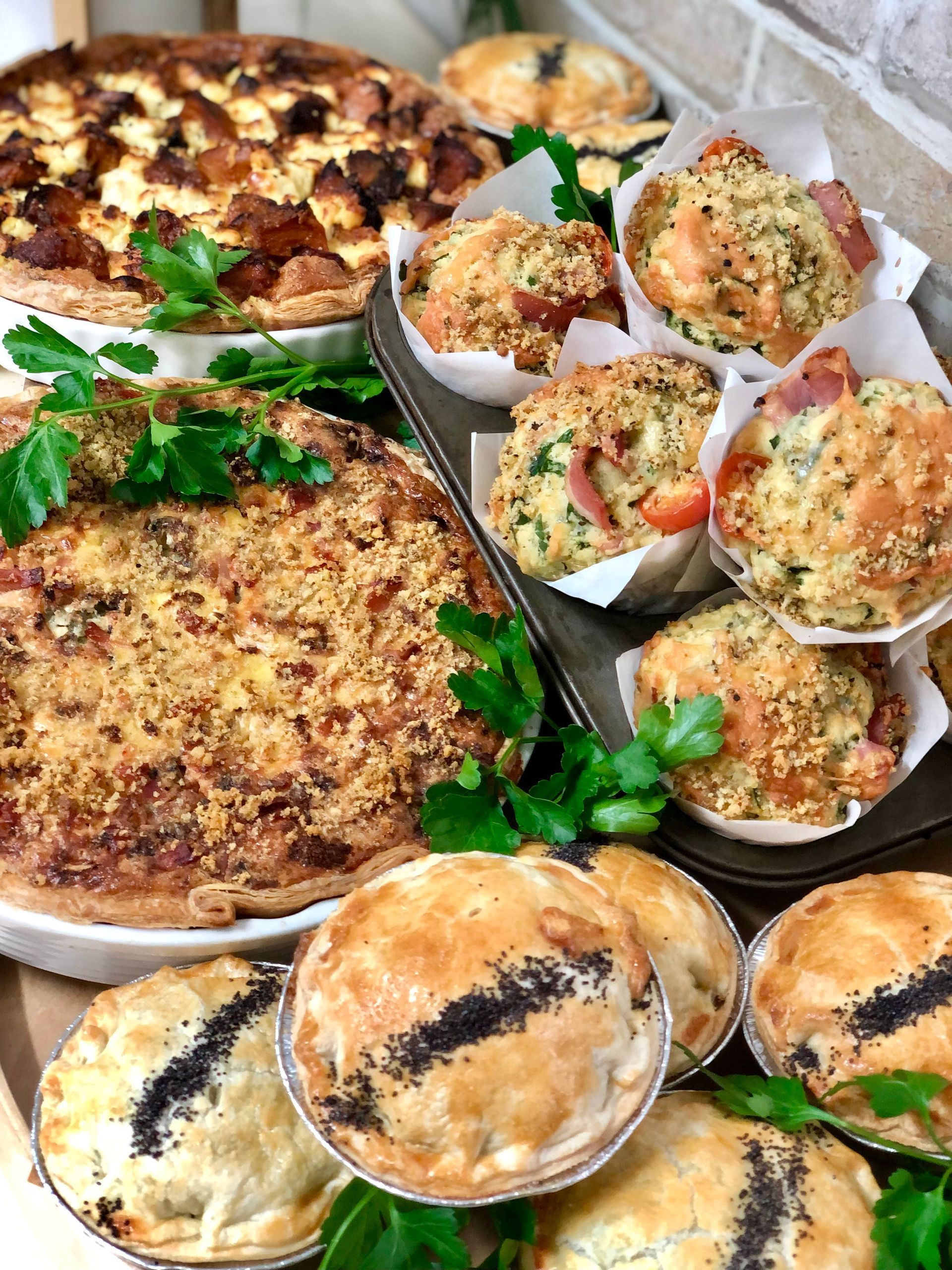 A Muffins in Paper Liners, Topped With Frosting and Banana Slices — Flour in Yeppoon, QLD