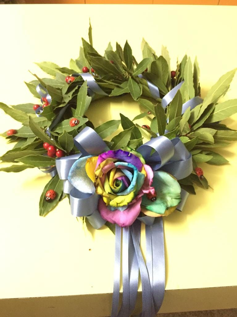 Fioraio D'Ambrogio, corona d'alloro, laurea