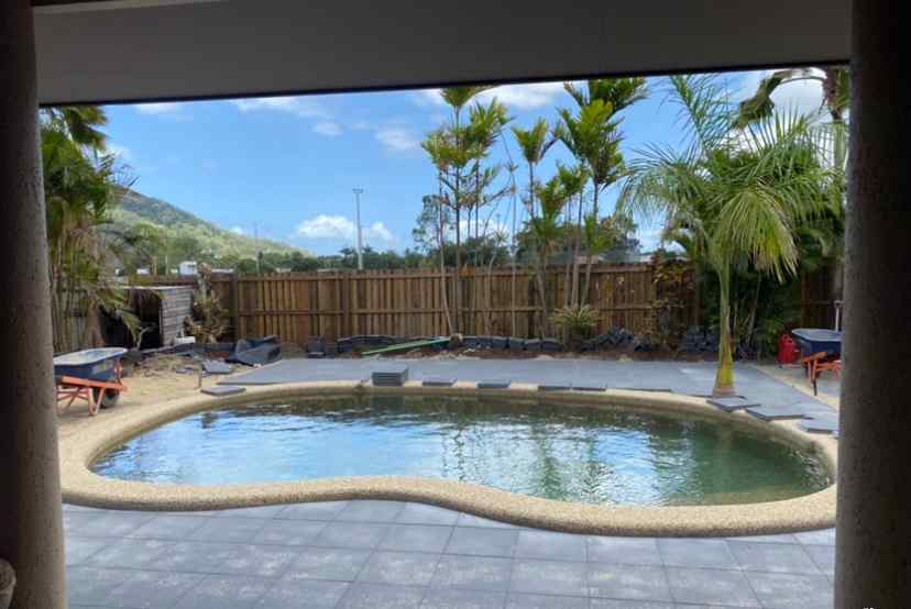 Concrete Pavers Installed Around Pool — Trinity Landscape in Cairns, QLD
