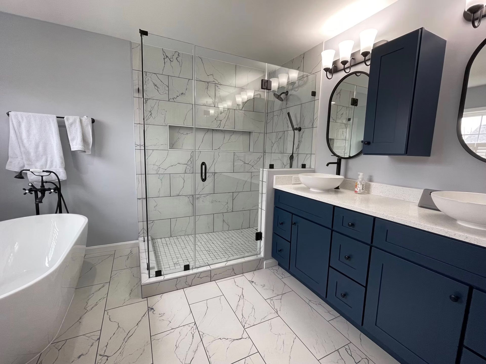 A bathroom remodel in Arlington, VA by L&R Contractors