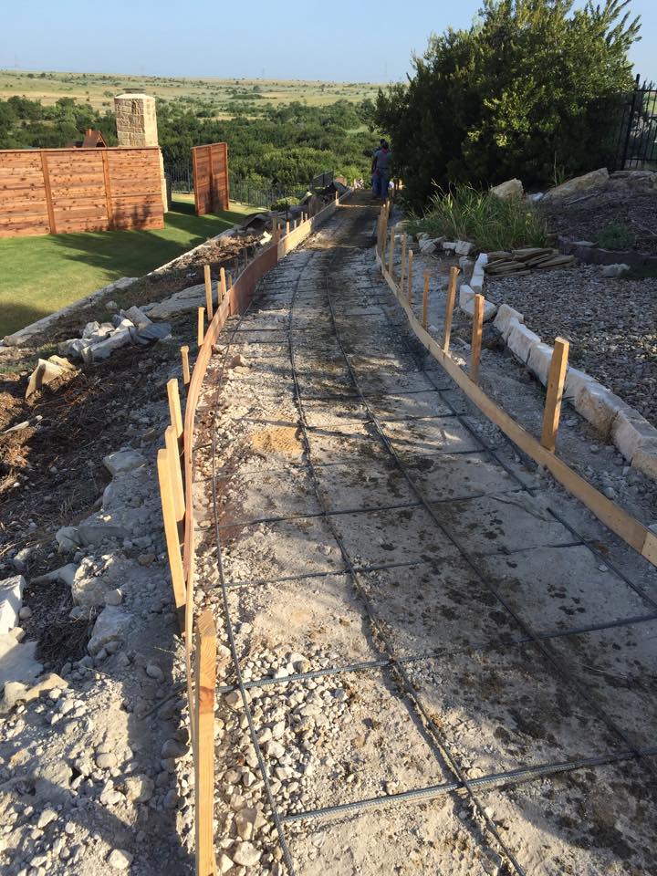 Walkway Under Construction — Fort Worth, TX — H & H Concrete On Demand