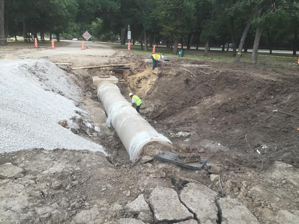Large Pipes On The Road — Fort Worth, TX — H & H Concrete On Demand