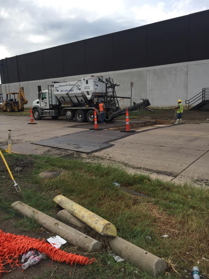 Workers Laying Mix Concrete — Fort Worth, TX — H & H Concrete On Demand