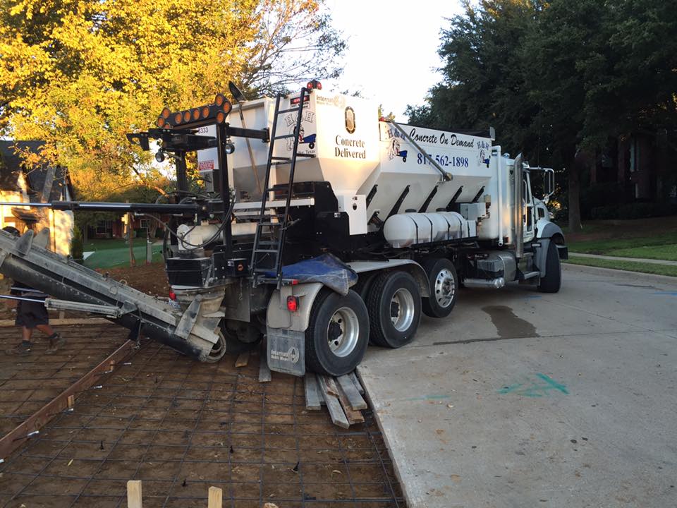 Road Construction With Concrete Mixer Truck — Fort Worth, TX — H & H Concrete On Demand