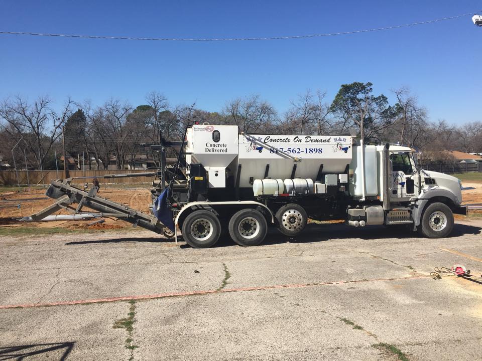 White Truck On The Road — Fort Worth, TX — H & H Concrete On Demand